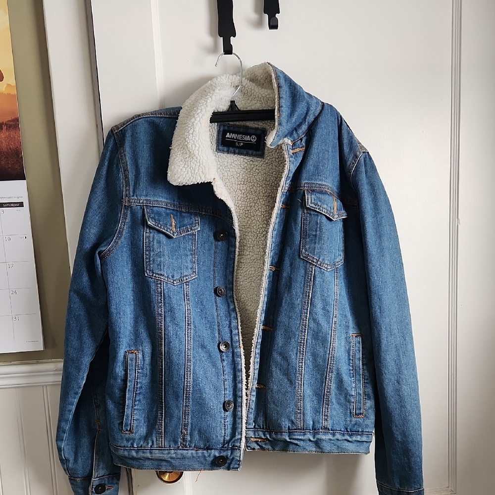 Denim Sherpa Lined Jacket